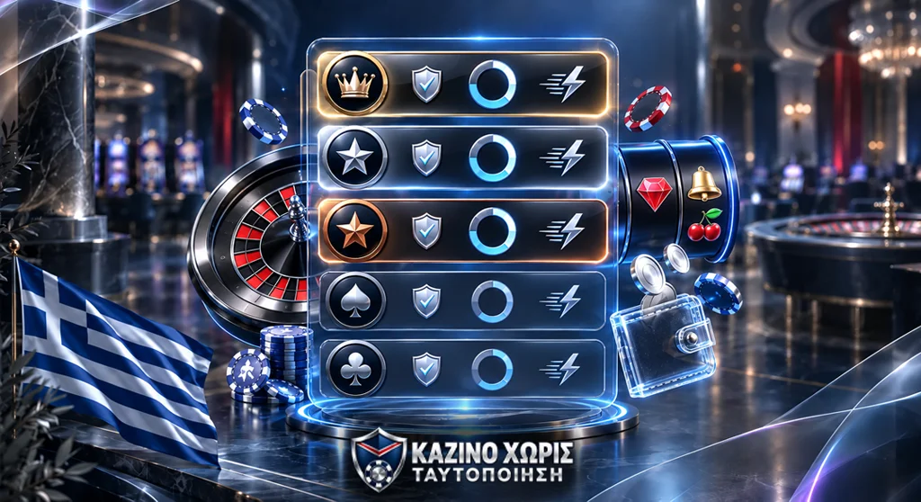 Κατάταξη ελληνικών online casino με κάρτες, έλεγχο στοιχείων και έμφαση στην ταχύτητα αναλήψεων