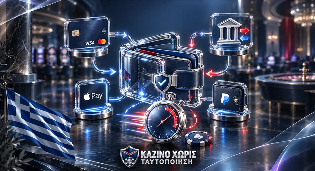 Μέθοδοι πληρωμής casino με κάρτες, e-wallet, τραπεζική μεταφορά και γρήγορες αναλήψεις